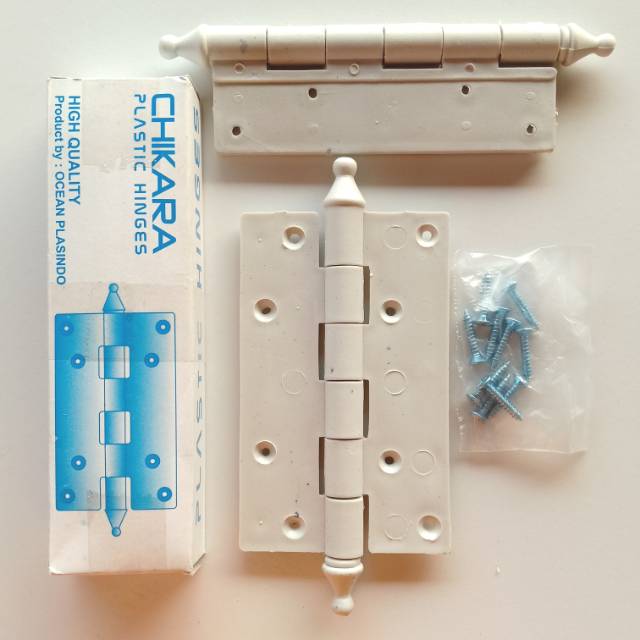 Engsel Pintu Kamar Mandi PCV Plastik Putih