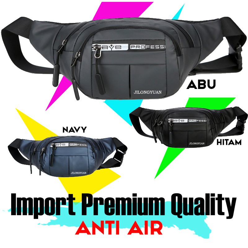 Waistbag Waterproof Tas Selempang Pria Anti Air Tas Pinggang Laki laki Tahan Air army