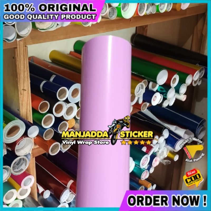 stiker skotlet ungu lilac glossy sticker motor lebar 50cm