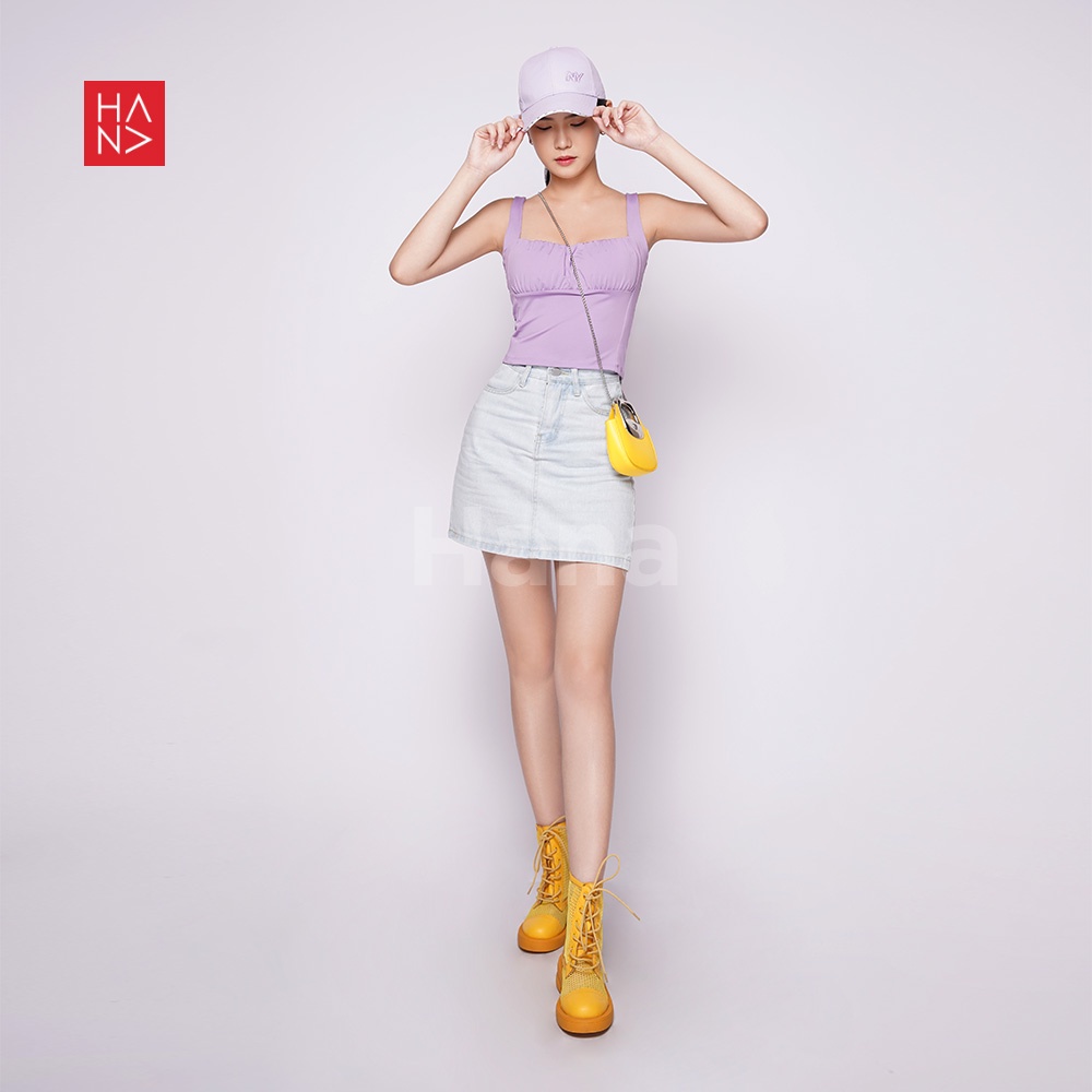 HanaFashion JKT - Larissa Ruched Tank Top Gaya Korea  - TT181