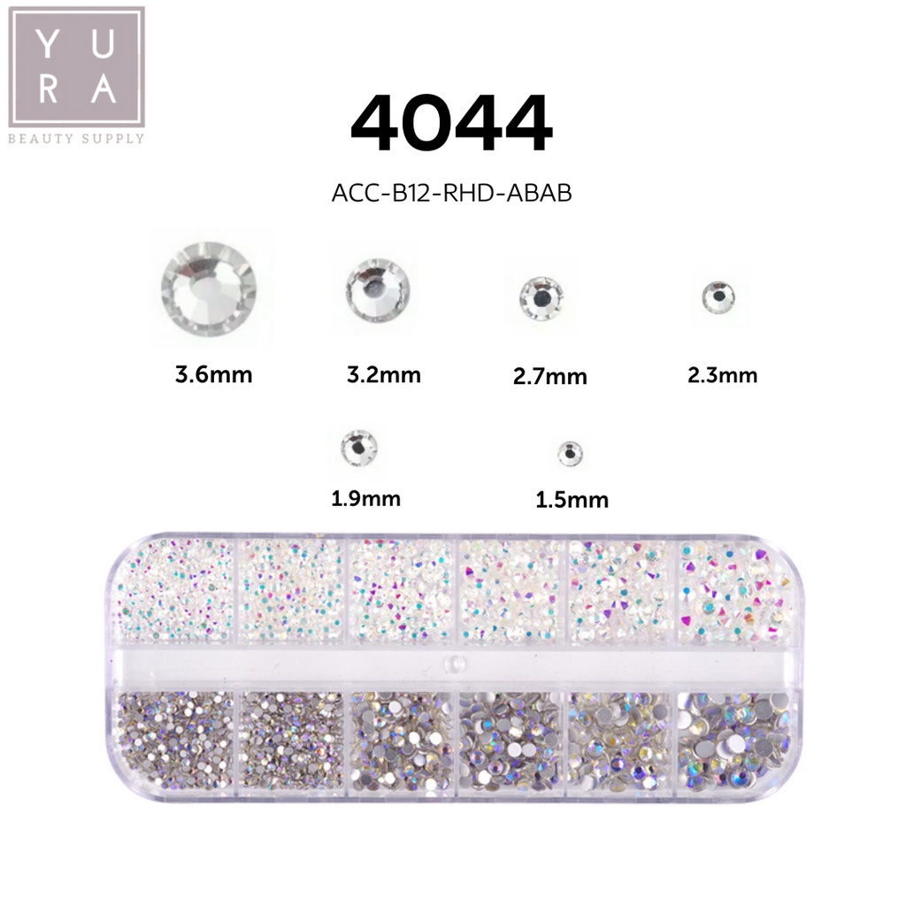 HIASAN KUKU NAIL ART Manik-manik Swarovski DECORATION DIY RHINESTONES DIAMOND BOX ISI 12