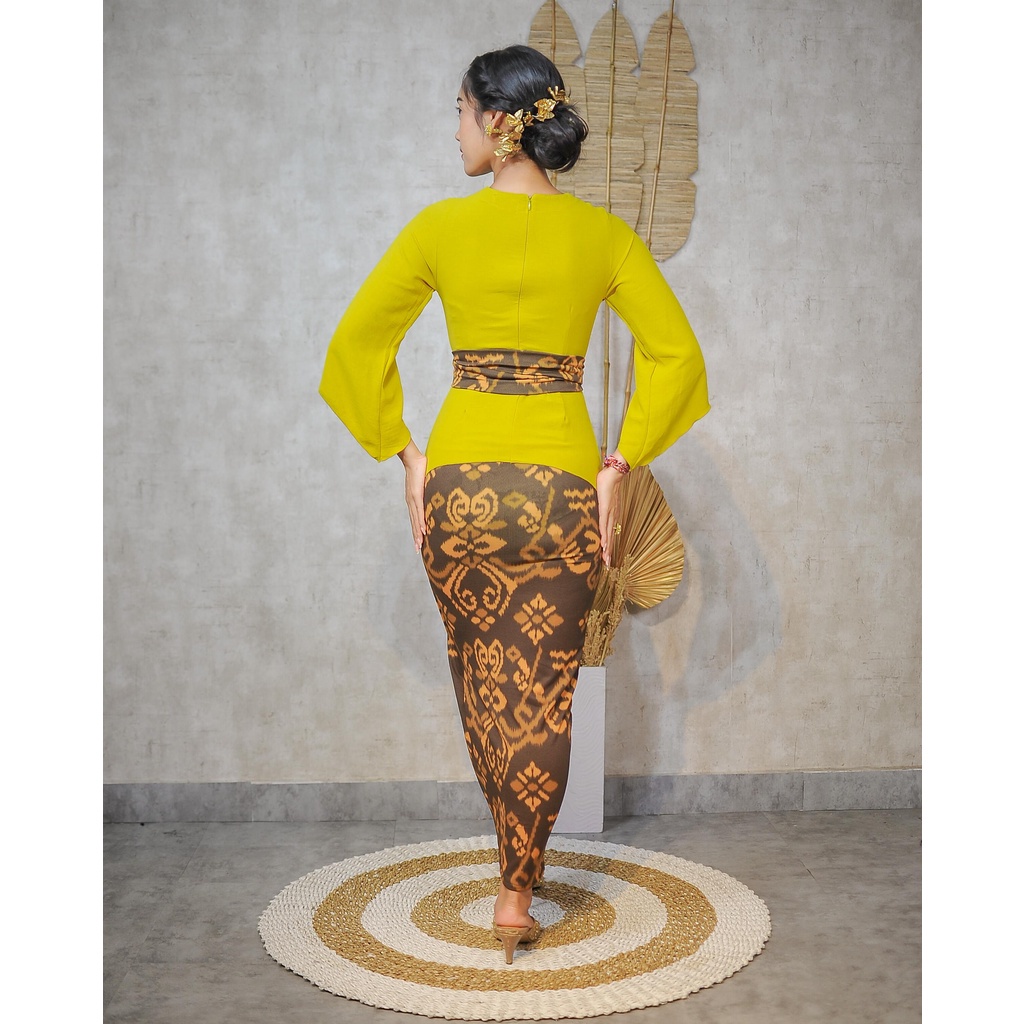 (kode 3) ONE SET KEBAYA JADI AIR FLOW KIMONO LONCENG+KAMEN MOSCREPE+SELENDANG-5