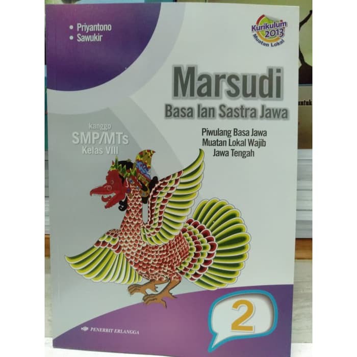 Jual buku Marsudi Basa Lan Sastra Jawa Kelas 8 SMP Mts erlangga / Buku