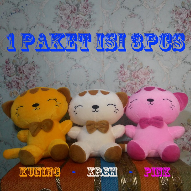 [BISA COD] Paket Boneka Kucing Kecil Lucu 3pcs