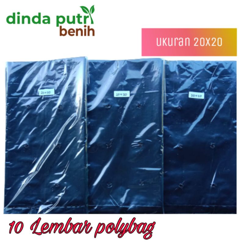 Polybag media tanam 10 lembar ukuran 20x20/polybag tebal kuat