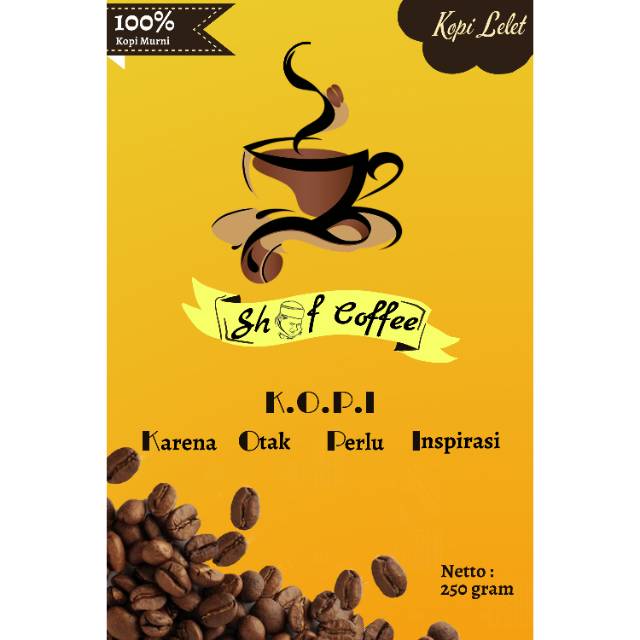 

Kopi lelet || Shof Coffee|| kopi hitam murni