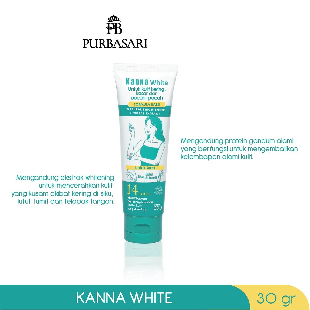 Kanna Cream Tube/ Krim kaki/ Cracked Heel Cream/ Krim White/ Krim Soft Lembut 15 gr/30 gr