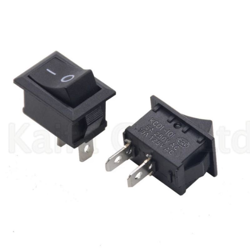 Saklar switch ON-OFF Hitam 2pin - Switch Hitam ON-OFF 2 kaki