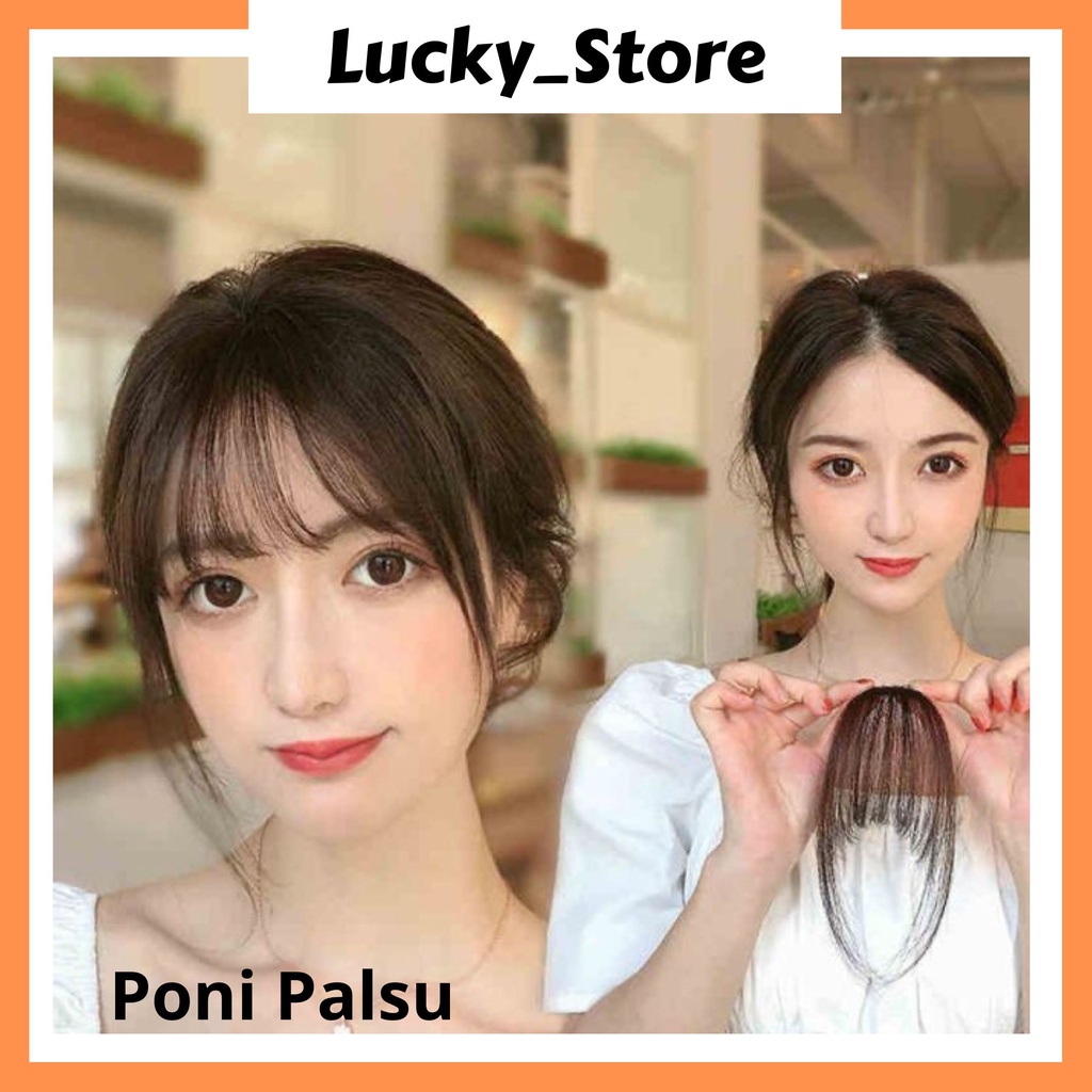 Poni Palsu Depan Poni Rambut Palsu tipis / Hair Clip poni ala korea murah