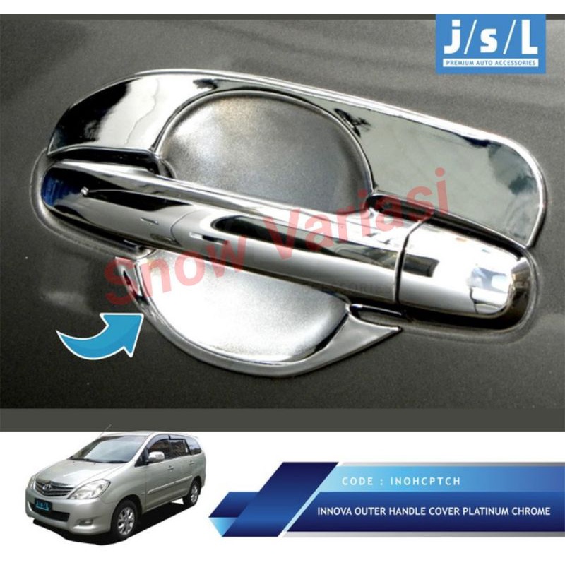 Kijang Innova Outer Handle Cover Platinum Chrome