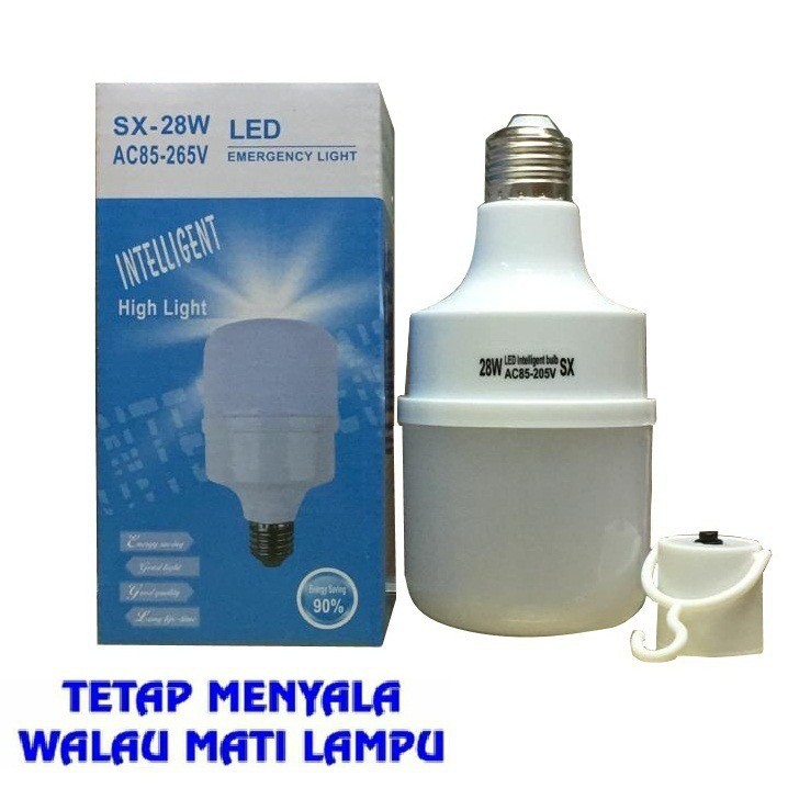 Lampu Bohlam Emergency 28 watt Tetap Nyala Walaupun Listrik Mati/ Lampu Darurat