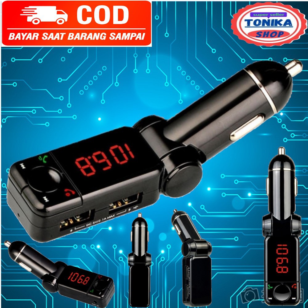 Bluetooth Car Charger dengan Handsfree FM Transmitter Handsfree LED display - M318