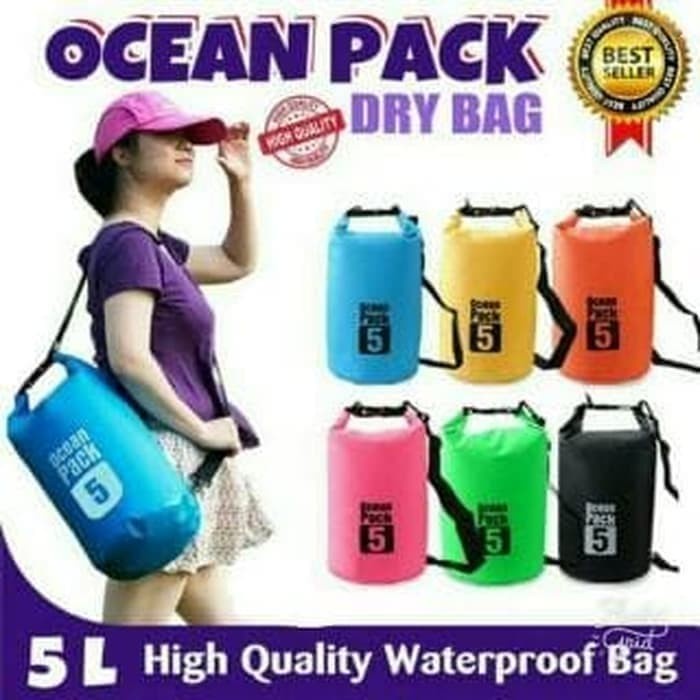 Ocean Pack Drybag Waterproof 5L  Tas Serbaguna Tahan Anti Air Bisa Dilipat