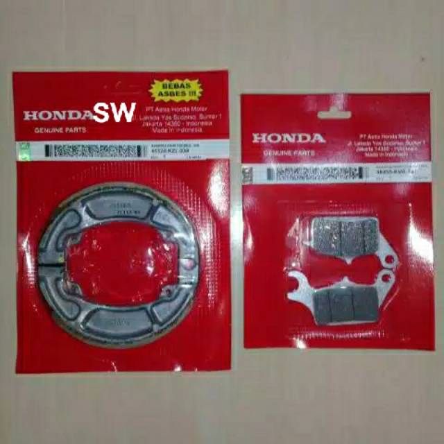 kampas rem depan belakang honda beat fi, vario 125 barang ori