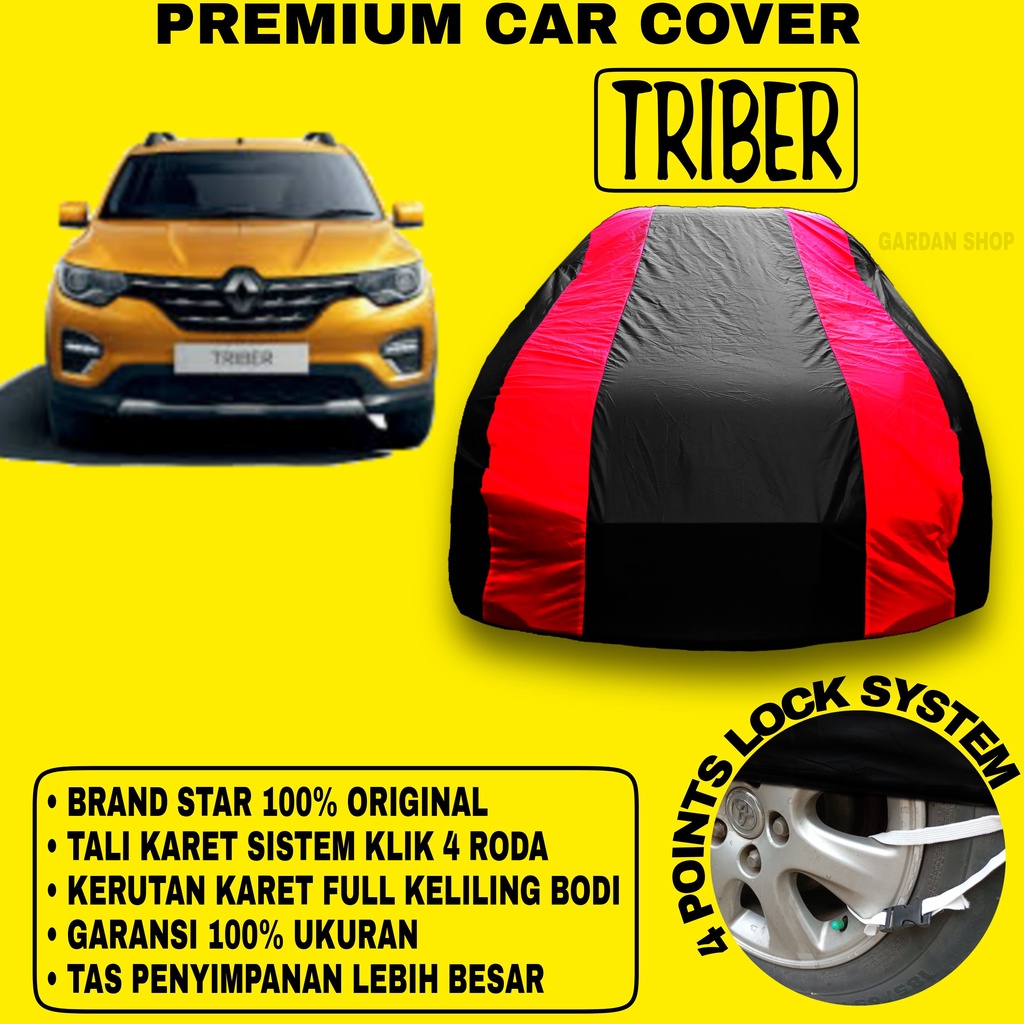 Body Cover TRIBER Sarung Strip MERAH Penutup Pelindung Bodi Mobil Triber PREMIUM