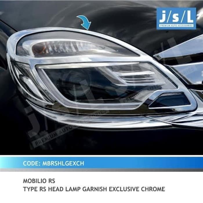 Garnis Lampu Depan Mobilio RS Chrome