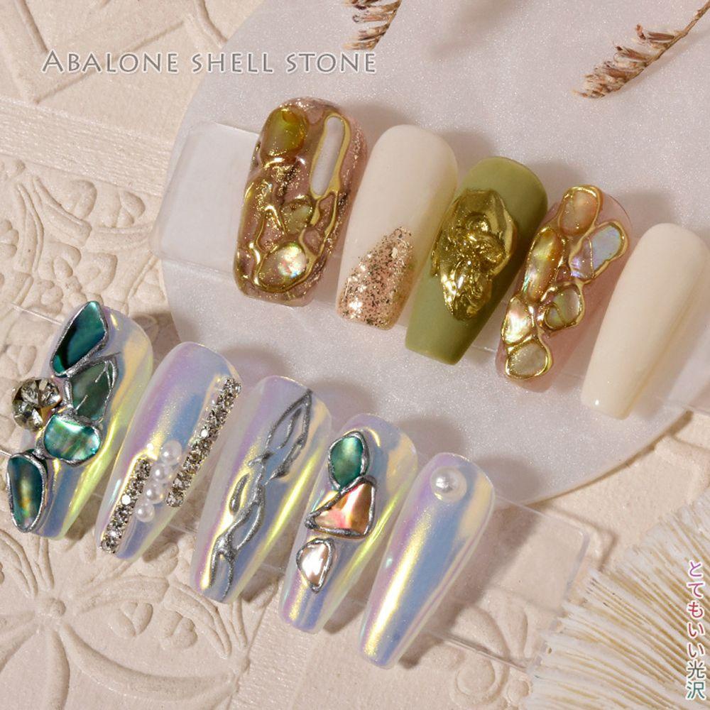 Mxbeauty Irisan Kulit Kerang Asimetris Untuk Aksesoris Nail Art / Manicure