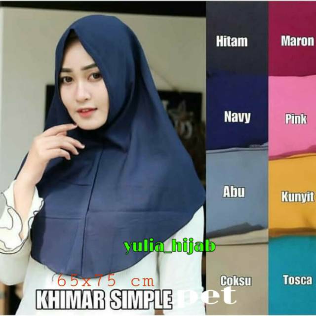 Hijab Khimar Jilbab Kimar Pet Antem Instan Kerudung Simple Pet Wolfis Zahara Daily Praktis AH23