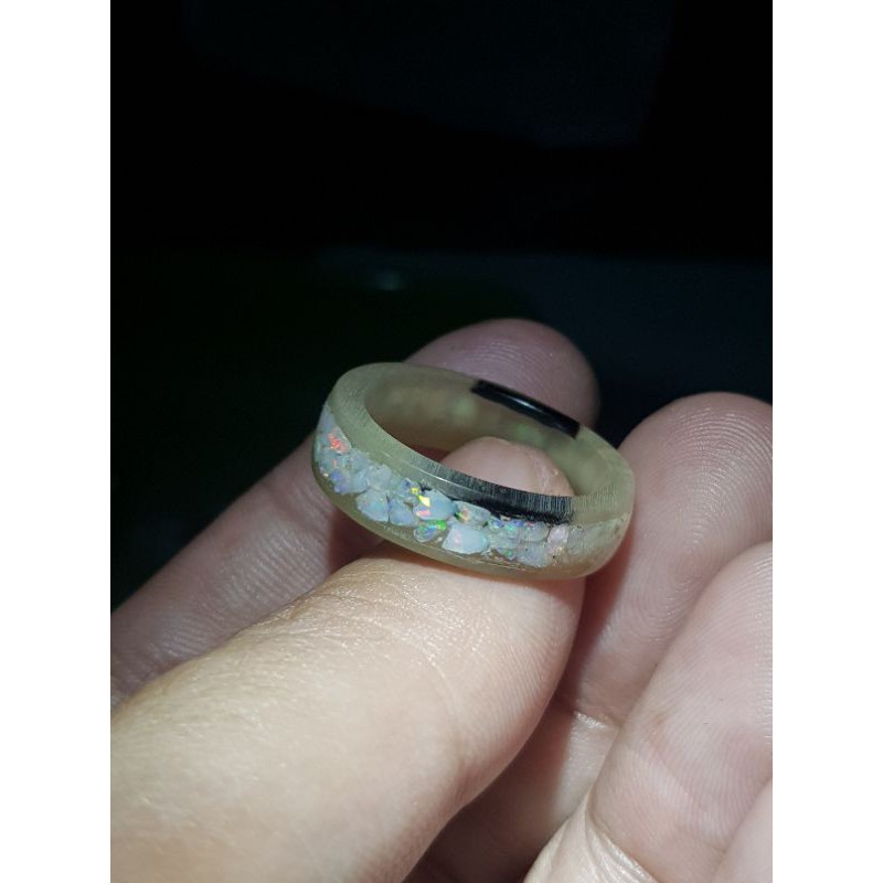 Cincin Kawin Batu Kalimaya Banten Susu Ikat Tanduk Kerbau Bule Asli Maja
