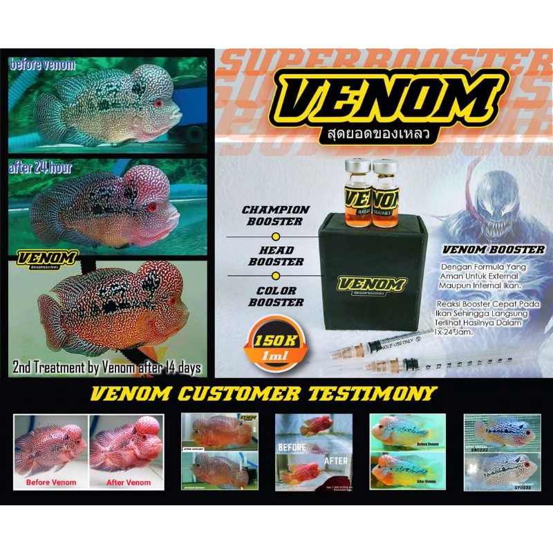 VENOM BOOSTER Multi Vitamin Terapi Jos Suntik Ikan Louhan Breed Kontes Lohan