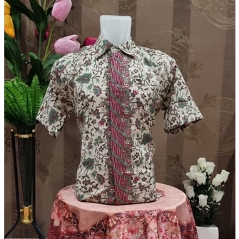 KEMEJA BATIK PRIA / KEMEJA MOTIF BATIK LENGAN PANJANG DAN LENGAN PENDEK MOTIF TANJUNG HIJAU