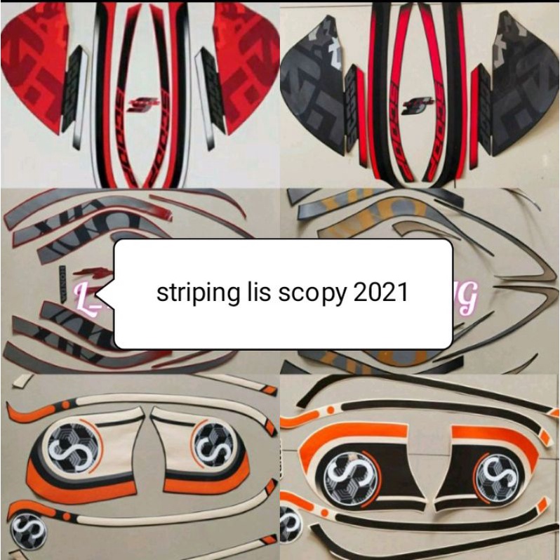 striping stiker lis scoopy 2021