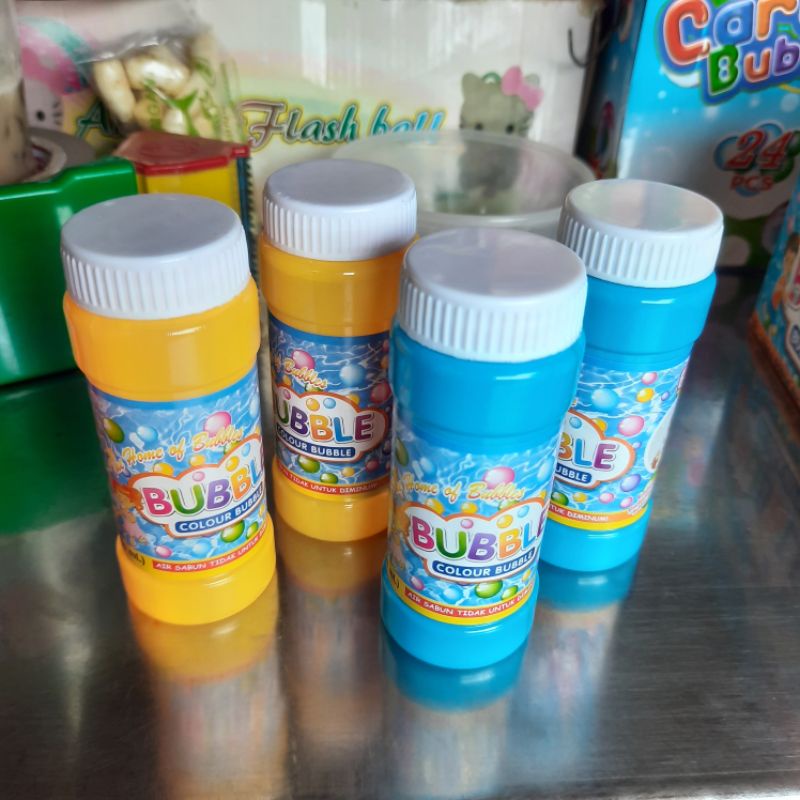 ( 4Pcs Botol ) Dunia Bubble Mainan Anak Perempuan Anak Cewek Anak Cowok Anak Laki Laki Mainan Edukasi 1 2 3 4 5 6 7 Tahun Refill Buble Air Isi Ulang Gelembung Sabun Botol Paket 4Pcs × 59ml