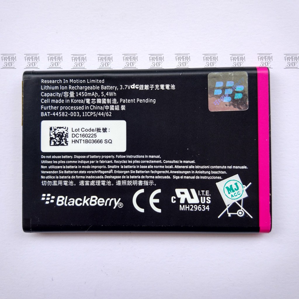 Baterai Blackberry JS1 BB Curve Amstrong 9320 Original OEM ( Battery, Batrai, Batre,  Armstrong)