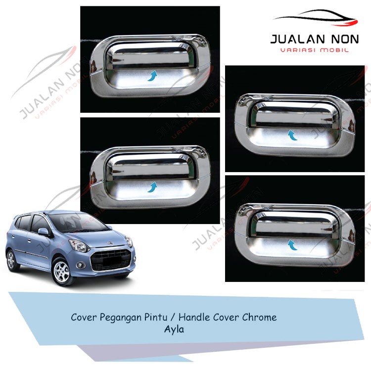 Cover Pegangan Pintu Handle Cover Chrome Mobil Ayla