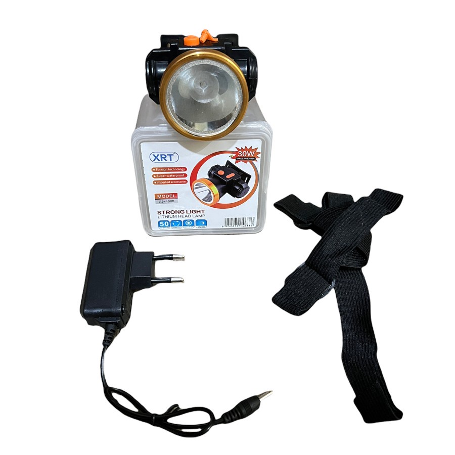 Barangunik2021-Senter Kepala Lithium 4688 Headlamp Recharger