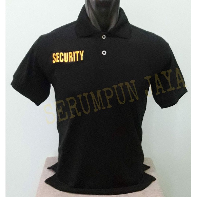 KAOS TULISAN SECURITY - POLO SHIRT SECURITY - KAOS KERAH SECURITY TULISAN BORDIR