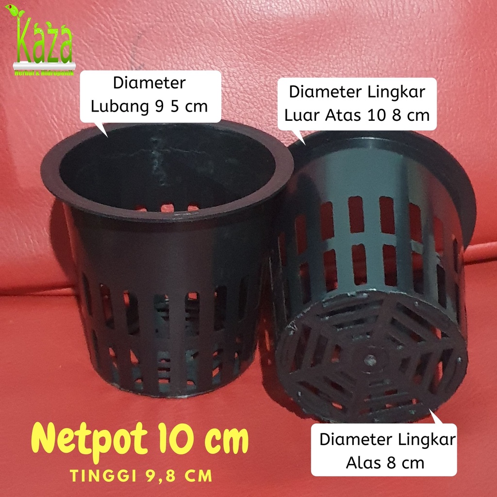 Netpot Hitam Jaring 10 cm Hidroponik Dutch Bucket System