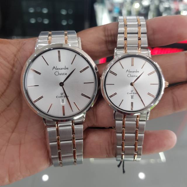 Jam Tangan Alexandre Christie Ac 8597 Couple Original Garansi