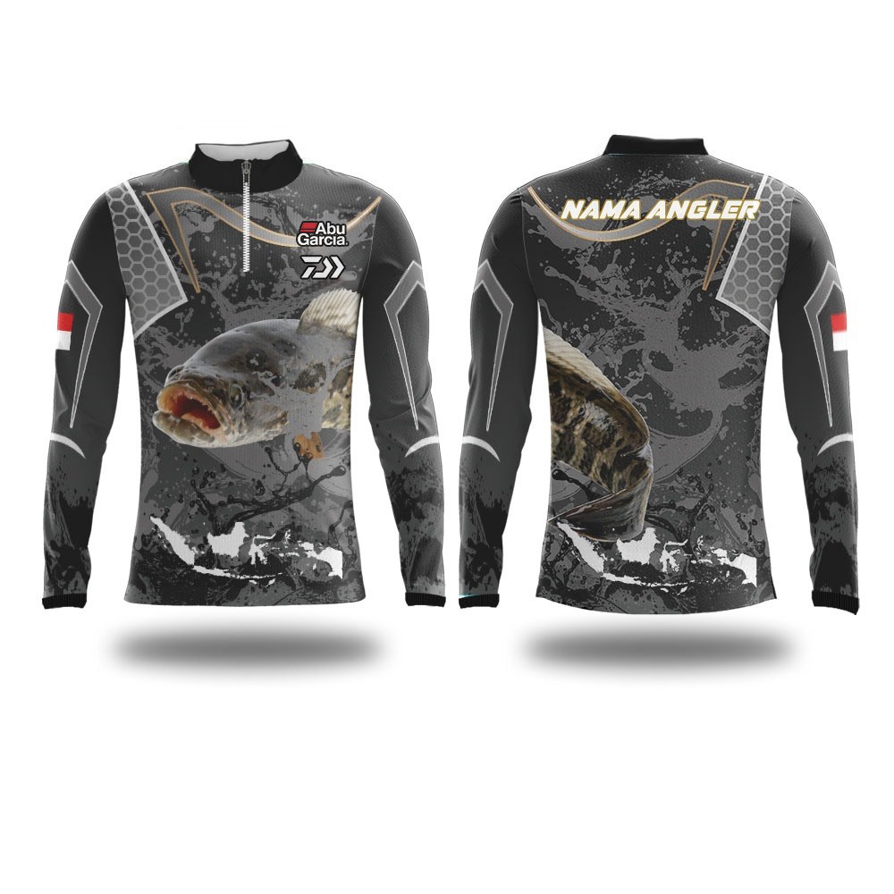 Kaos Baju Jersey Mancing Mania Casting Toman Gabus Dryfit Up To Jumbo Big Size Lengan Panjang EMN05