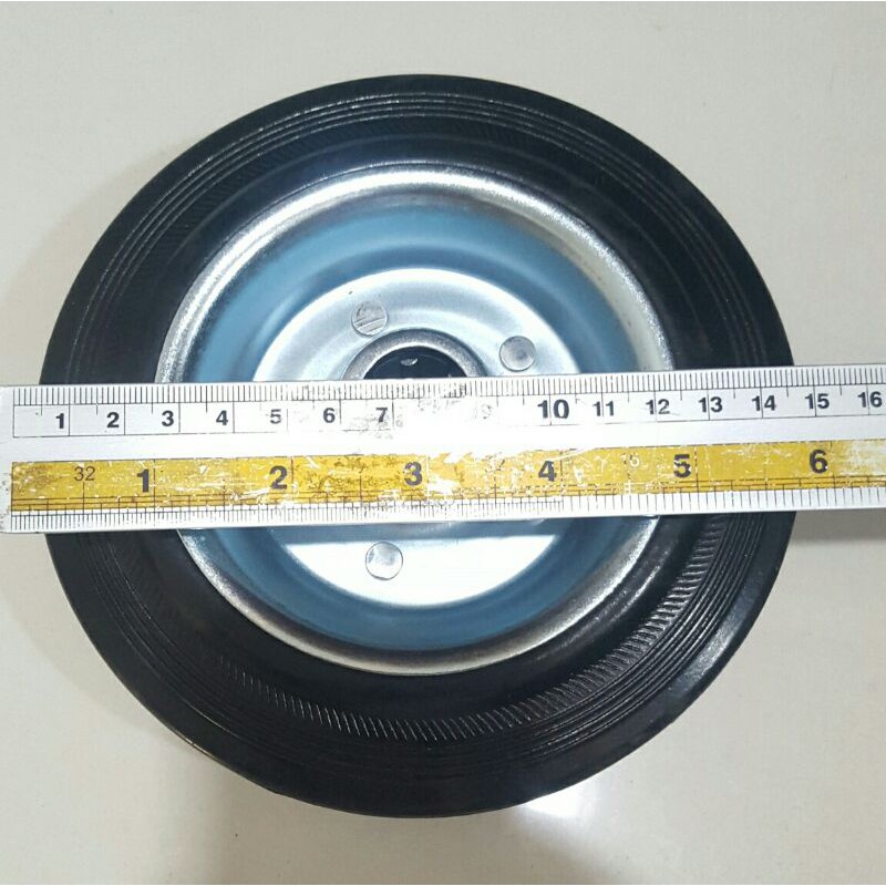 Roda saja troli lori 6 inchi Atau sekitar 15 cm, as bushing 2cm