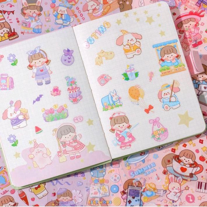 

ㆄ (20 dan 25 lembar) Sticker stiker anti air motif lucu cute kawaii vintage aesthetic ☚