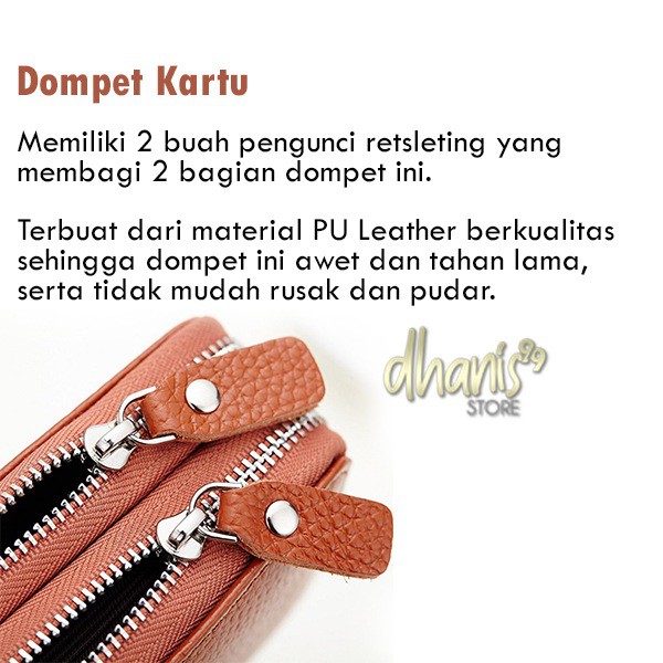 Dompet Kartu Nama dan Uang ATM Kulit Pria Wanita Wallet Card Cewek Mini Murah Asli Original OM22