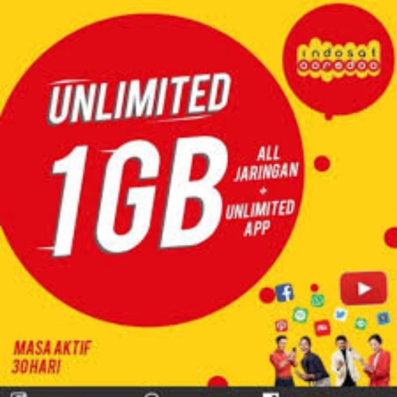 kuota elektrik Indosat unlimited 1gb