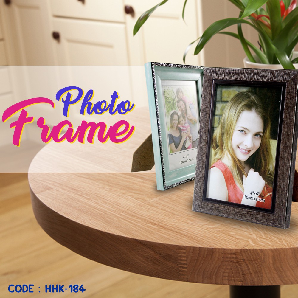 KOREAN BINGKAI / PIGURA FOTO 4R FRAME PHOTO MINIMALIS HITAM PUTIH 1705 18x13x1 cm - HHK-184