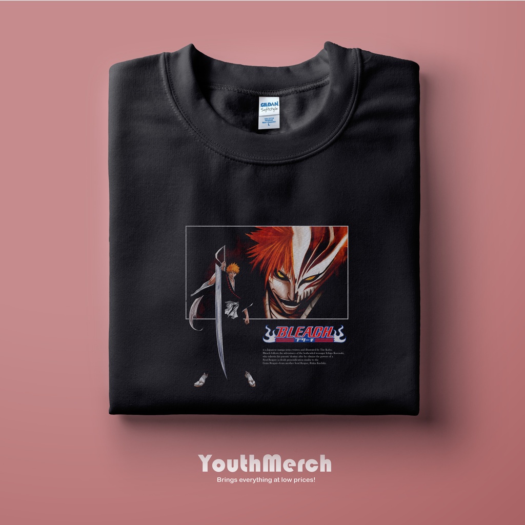 Kaos Anime Bleach Ichigo - Anime Merch | Unisex | Baju Anime Bleach Ichigo | Bleach Ichigo Tees