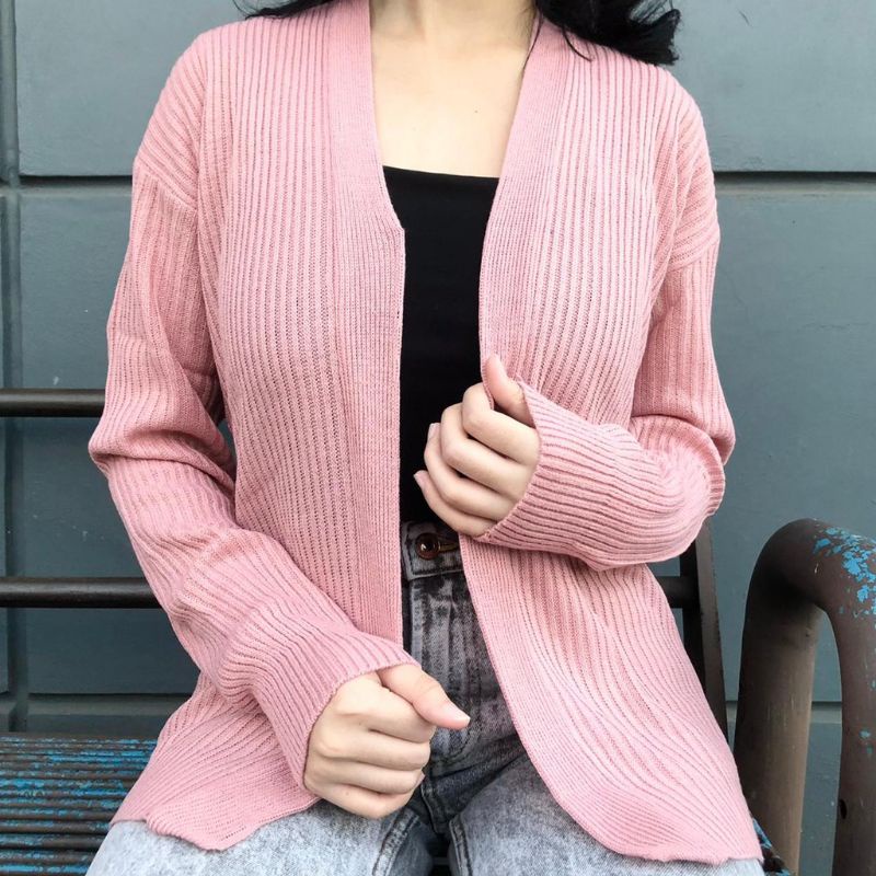 Cardigan bareska Rajut Premium Cardy - Cardigan Breska Kekinian - Cardigan Rajut model terbaru - Outer Rajut al size Terkini