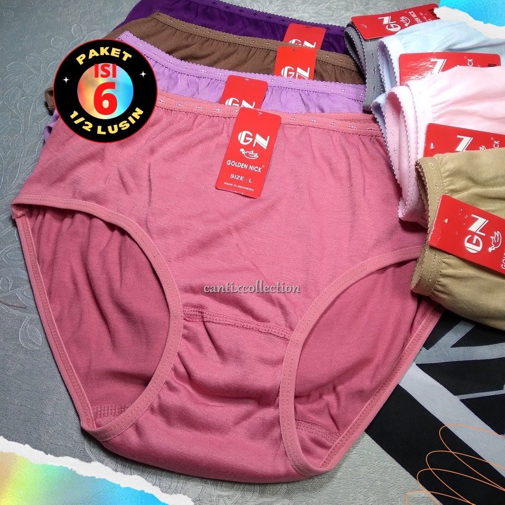 6 Pcs Celana Dalam Golden Nick / Golden Nick Celana Dalam / CD Golden Nick Lusinan