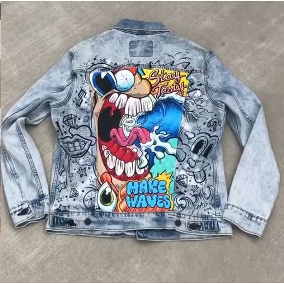 

Jaket Denim Lukis Hand Painting