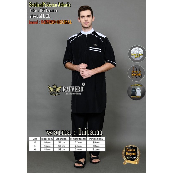 NEW Setelan Pakistan Athariz ORIGINAL RAFVERO - Setelan Pakistan Tangan Pendek - Setelan Baju Koko