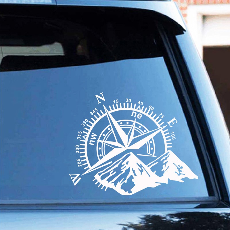 Car Laser Sticker Mountain Compass Fashion Auto Body Styling Decoration Decal Colorful Rear Windshield Stickers