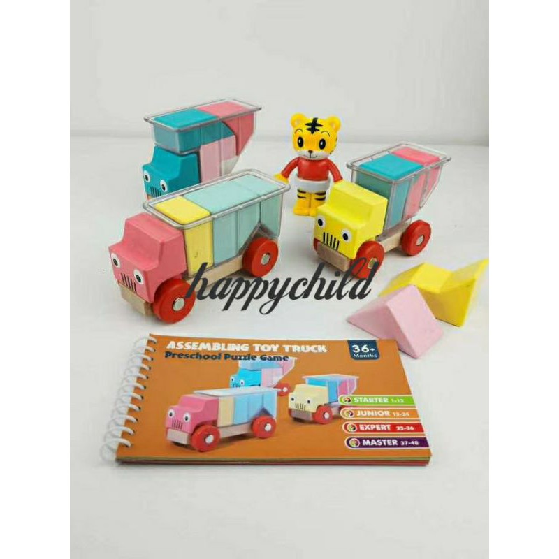 smart games alike assembly toy truck/kaldo mainan edukasi/happychild