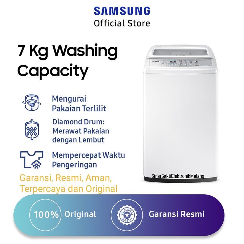 Mesin cuci Samsung WA70h4000 1 tabung Garansi Resmi