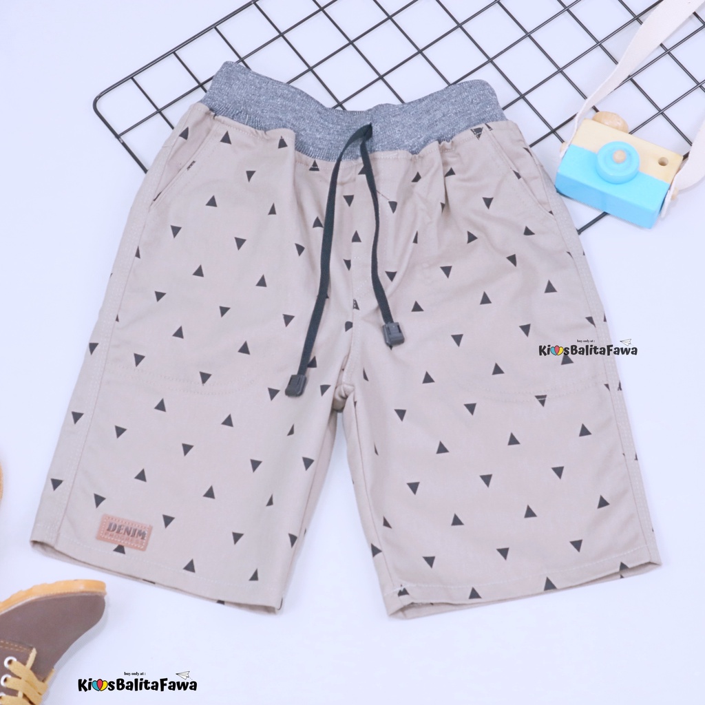 [MOTIF] Celana Pendek Daffa uk 1-12 Tahun / Bawahan Anak Laki Pants Semi Jeans Cowok EXPORT Quality