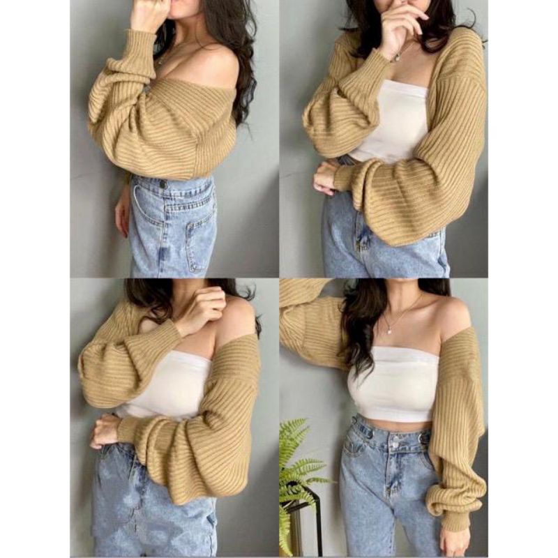 LIAM OVERSIZE CROP BALERO SUPER TEBAL