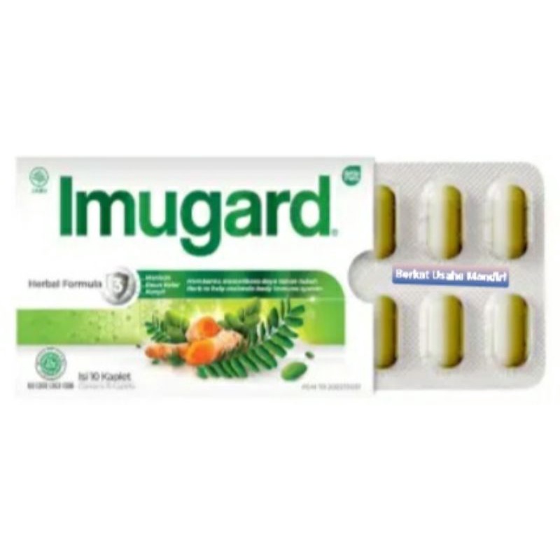 Imugard Herbal Daun Kelor isi 10 kaplet &amp; Syrup Junior Rasa Anggur 60ml 100% Herbal